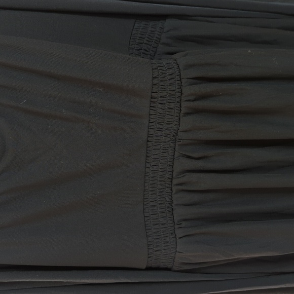 Torrid Deep Black Stretch Mesh V-Neck Smocked Waist Babydoll Top Size 1X - Picture 12 of 15